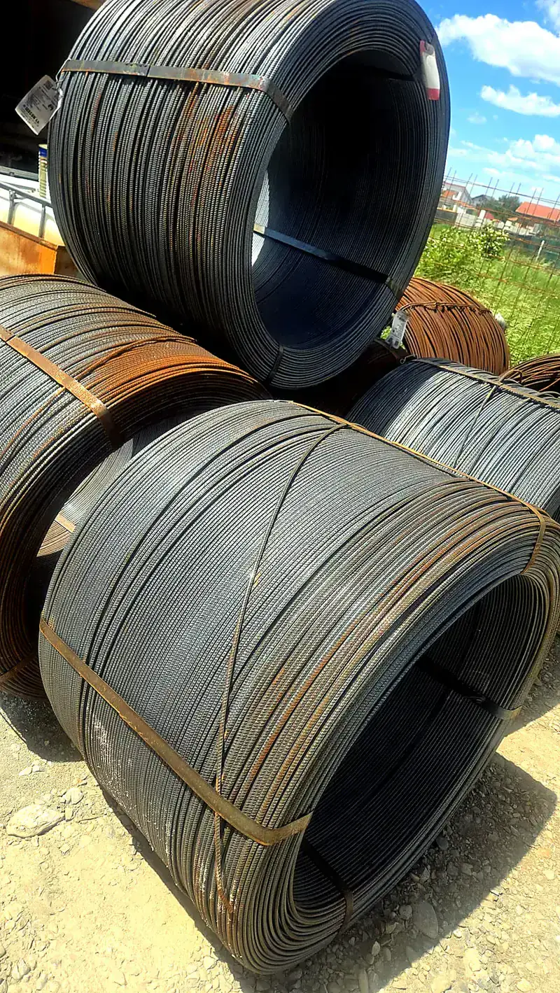Colaci de fier beton striat folosiți în producția etrierilor